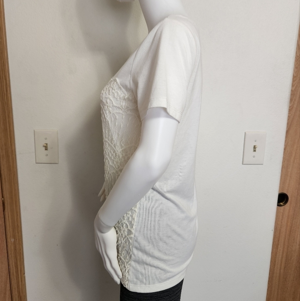 89th & Maddison white lace shirt size small - Picture 4 of 8